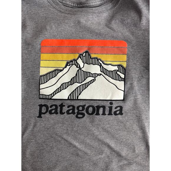 Patagonia Youth Graphic T-Shirt – Gray | Mountains Logo - Picture 3 of 5
